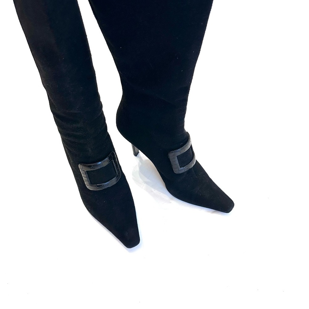 Oscar de la Renta Black Heeled Boots